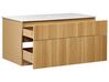 Bathroom Wall Mounted Cabinet 100 x 52 cm Light Wood BEXTI_934971