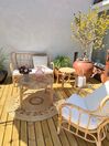 Set da giardino 4 posti in rattan naturale con cuscini beige BRINDISI_824390