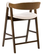 Set di 2 sedie alte DAY Bouclé Marrone/Beige chiaro_1060293
