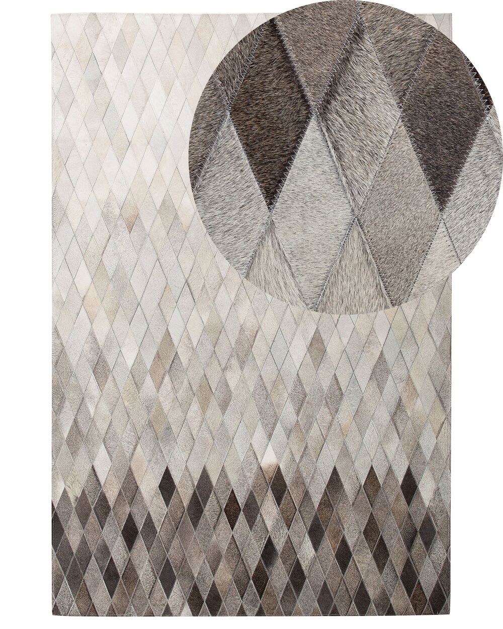Tappeto MALDAN Beige 160 x 230 cm Pelle naturale