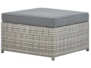 Garden Corner Sofa with Table 5 Seater SABBIA Modular PE Rattan Light Grey Left Hand_808999