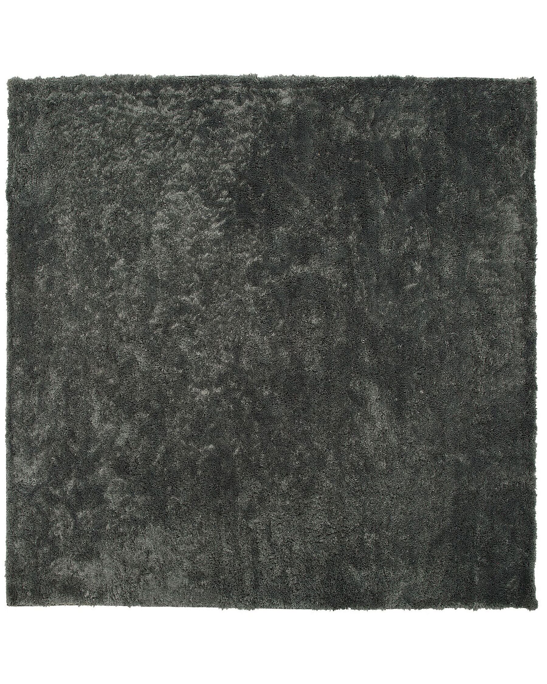 Koberec shaggy 200 x 200 cm tmavě šedý EVREN_758612