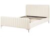 Velvet EU Double Size Bed Beige LUNAN_929255