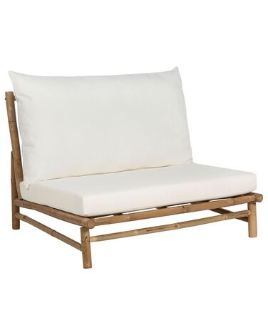 Bamboo Chair Light Wood and White TODI