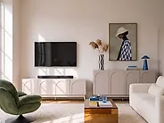4 Door Sideboard BOULIA Light Beige_1169367