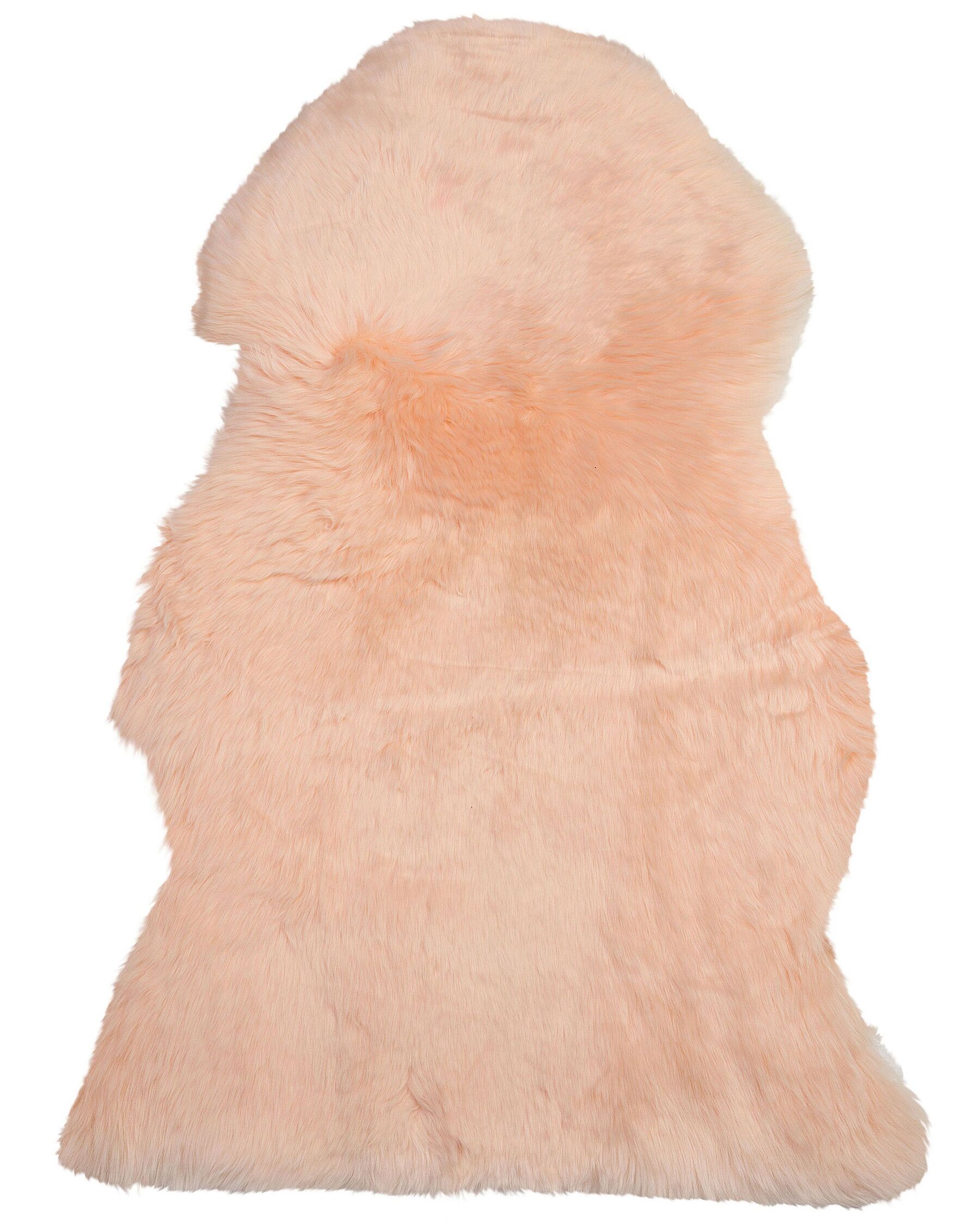 Sheepskin Rug Peach Pink ULURU_704813