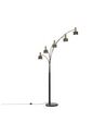 5 Light Metal Floor Lamp Black ANBESA_818265