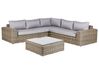 6 Seater PE Rattan Modular Garden Lounge Set Light Brown PALERMO_927879