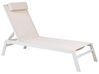 Aluminium Reclining Sun Lounger Beige CATANIA II_884078