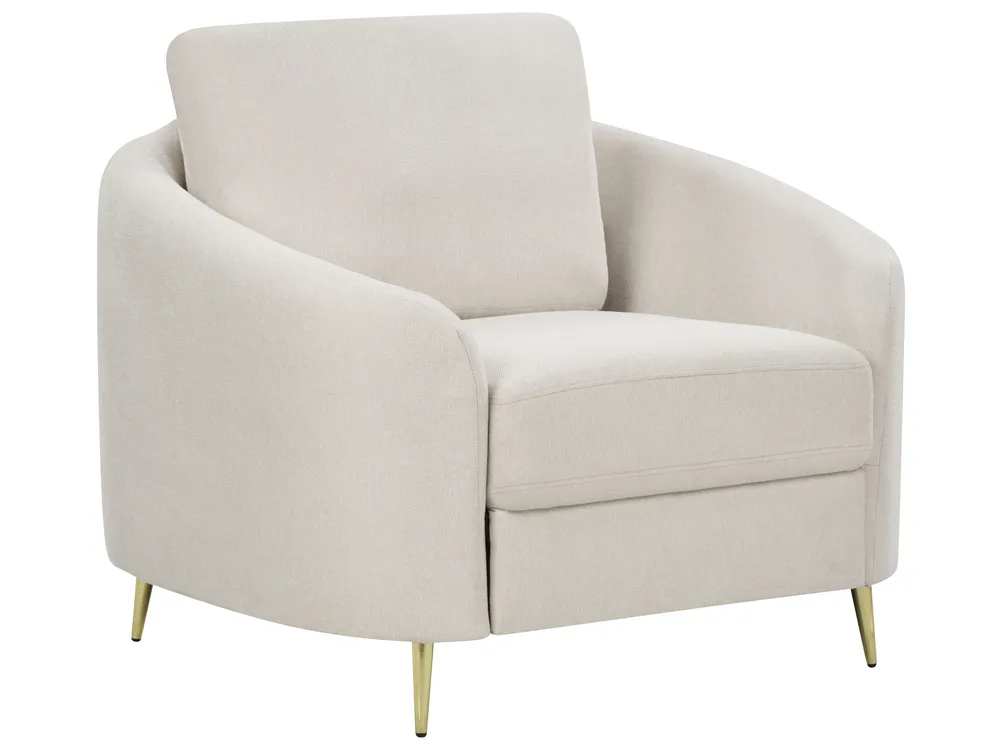 Living Room Set 6 Seater TROSA Fabric Light Beige_910960