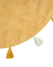 Kids Rug KODINHI  Yellow ø 120 cm Cotton_1155164
