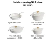 Set oale din fontă 7 piese FERRANO Alb-murdar_1073582