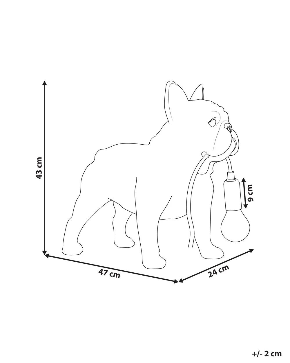 Table Lamp Dog BAXTER Black_1004120