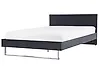 Bed Velvet BELLOU 180 x 200 cm (EU Super King) Dark Grey
