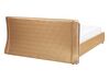 Wasserbett Leder gold 140 x 200 cm mit LED-Beleuchtung bunt PARIS_757322