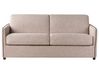 Sofa Bed 2 Seater ISHOJ Fabric Light Brown