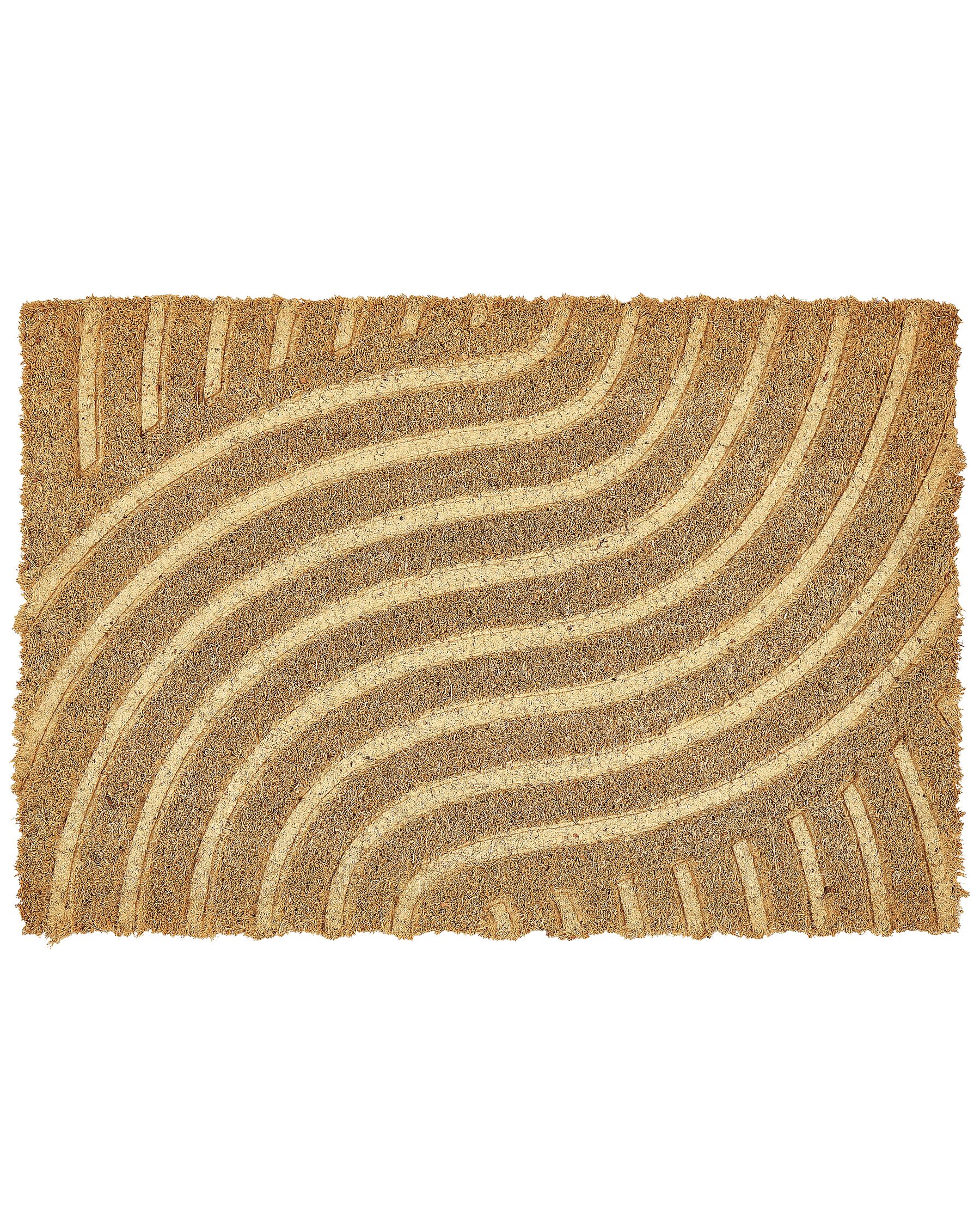 Coir Doormat Geometric Pattern Natural PAEKTU_905610