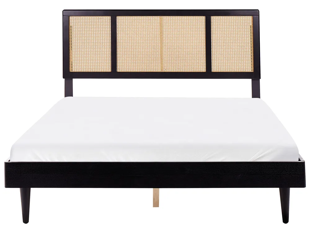 Bed Rattan AURAY 160 x 200 cm (EU King Size) Black_948360