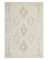 Cotton Area Rug 140 x 200 cm Beige BETTIAH_839199