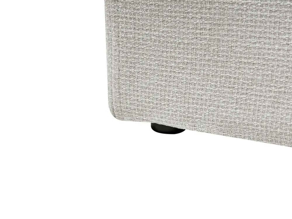 Ottoman Bed without Headboard DINAN Fabric Light Beige 140 x 200 cm (EU Double)_1029131
