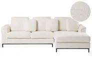 Corner Sofa 4 Seater OSLO Boucle White Left Hand_946666