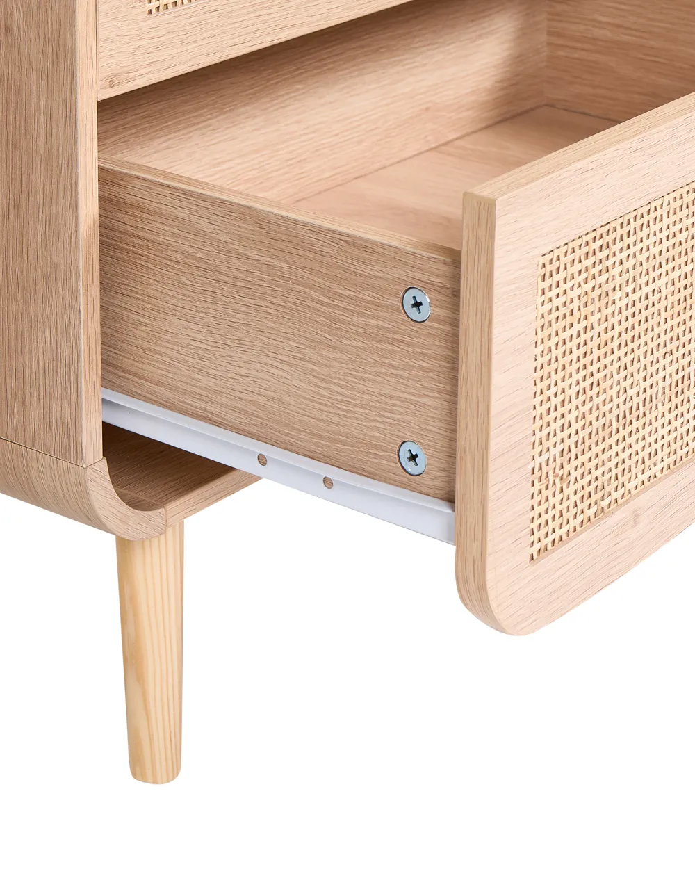 2 Drawer Bedside Table SCONE Light Brown_1083127