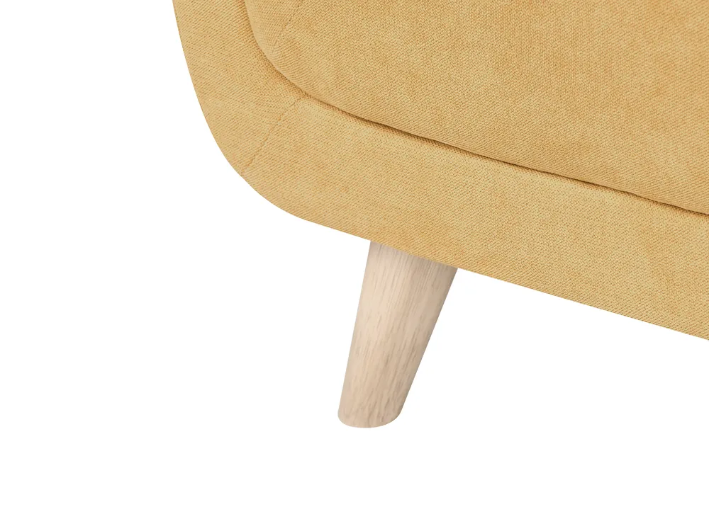 Sofa 2 Seater HABO with Ottoman Fabric Mustard_1077370