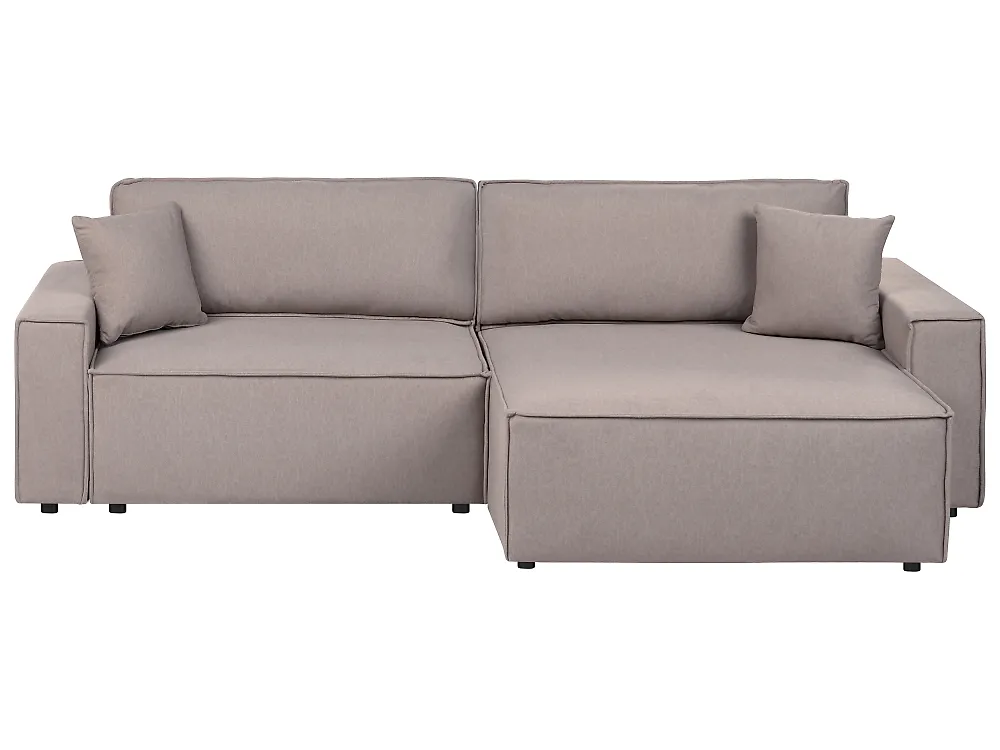 Corner Sofa Bed TORSANG Fabric Taupe