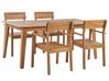 Set di tavolo e 4 sedie da giardino legno acacia chiaro FORNELLI_836353