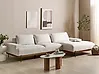 Corner Sofa MARIFERD Fabric Light Beige Left Hand