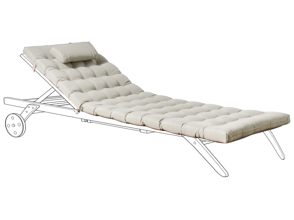 Liegenauflage CESANA PREMIUM 192 x 56 cm Taupe