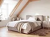 Ottoman Bed LAURESSES Fabric Taupe 120 x 200 cm (EU Small Double)