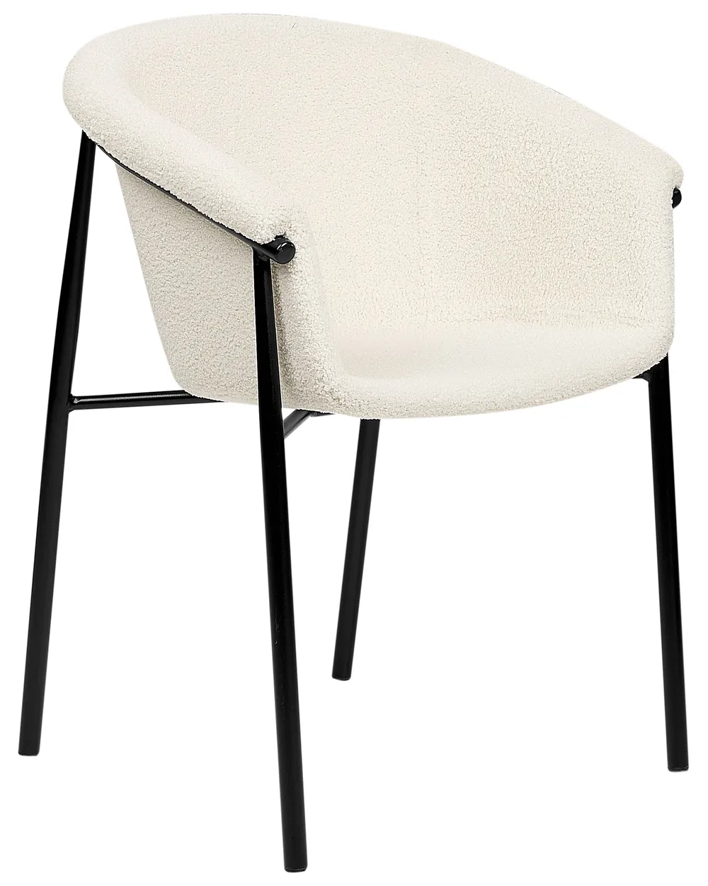 Set of 2 Dining Chairs AMES Boucle Off-White_887212