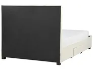 Bed with Storage Drawers LIEVIN Velvet Light Beige 140 x 200 cm (EU Double)_902398