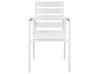 Gartenmöbel Set Aluminium weiß 6-Sitzer Auflagen weiß VALCANETTO/TAVIANO_922617