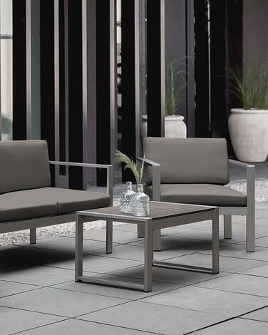 Aluminium Garden Armchair Dark Grey SALERNO