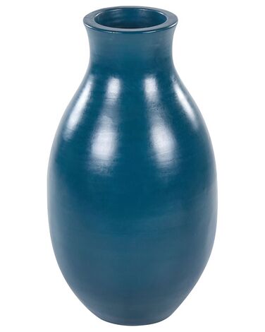 Terracotta Decorative Vase 48 cm Blue STAGIRA