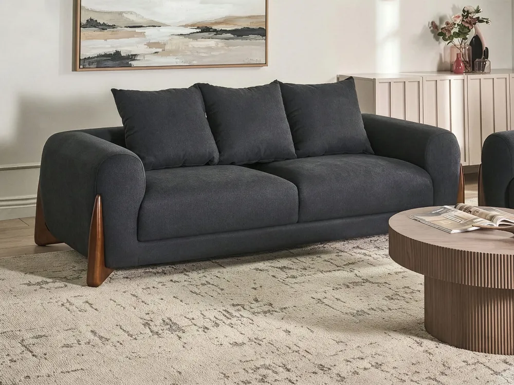 Set da salotto 6 posti VINLIDEN Nero_1048222