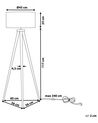 Stehlampe grau 140 cm Trommelform NITRA_799978