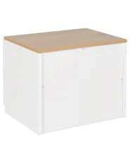 Comodino 2 cassetti EDISON Bianco_798079