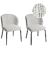Set of 2 Dining Chairs ZANA White