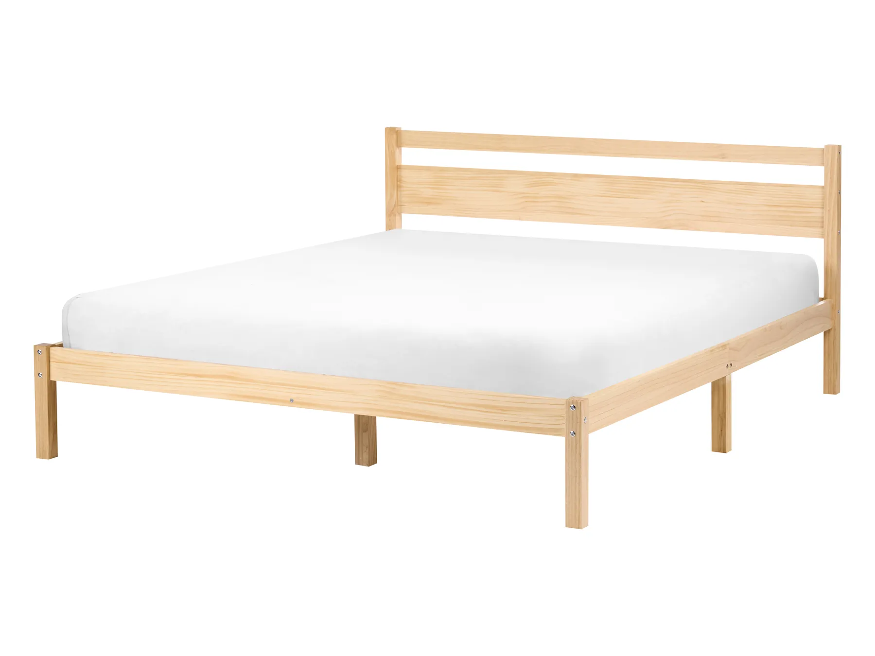 Bett mit Lattenrost Kiefernholz MERCURER 140 x 200 cm Hellbraun_1113231