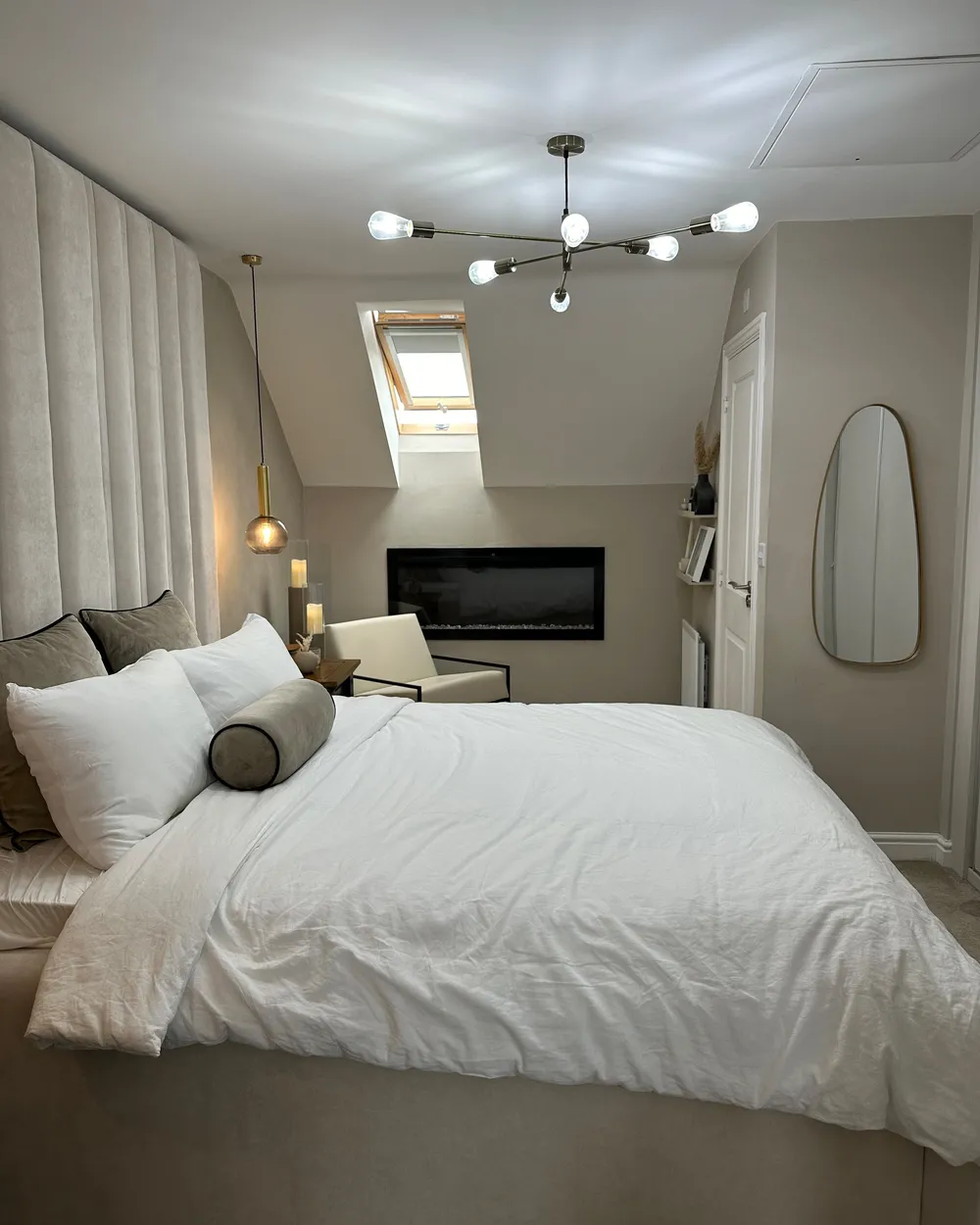 Lustro ścienne CERGY 39 cm 95 cm Metal Złoty_928851