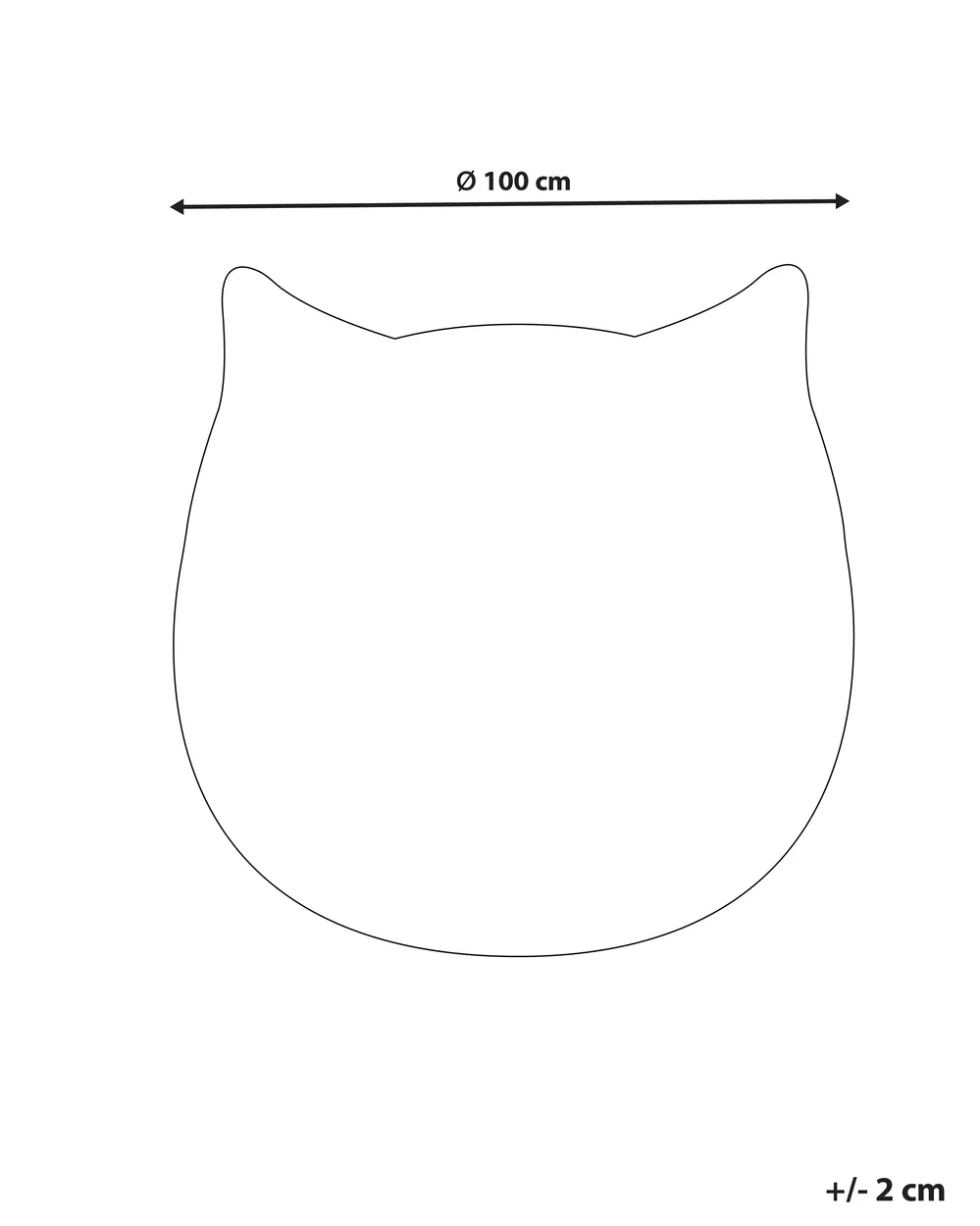 Tappeto per bambini KITTY Bianco ø 100 cm_831084