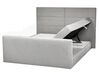 Kontinentální postel s úložným prostorem 160 x 200 cm šedá ARISTOCRAT_873788