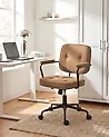 Desk Chair Swivel PAWNEE Fabric Light Brown