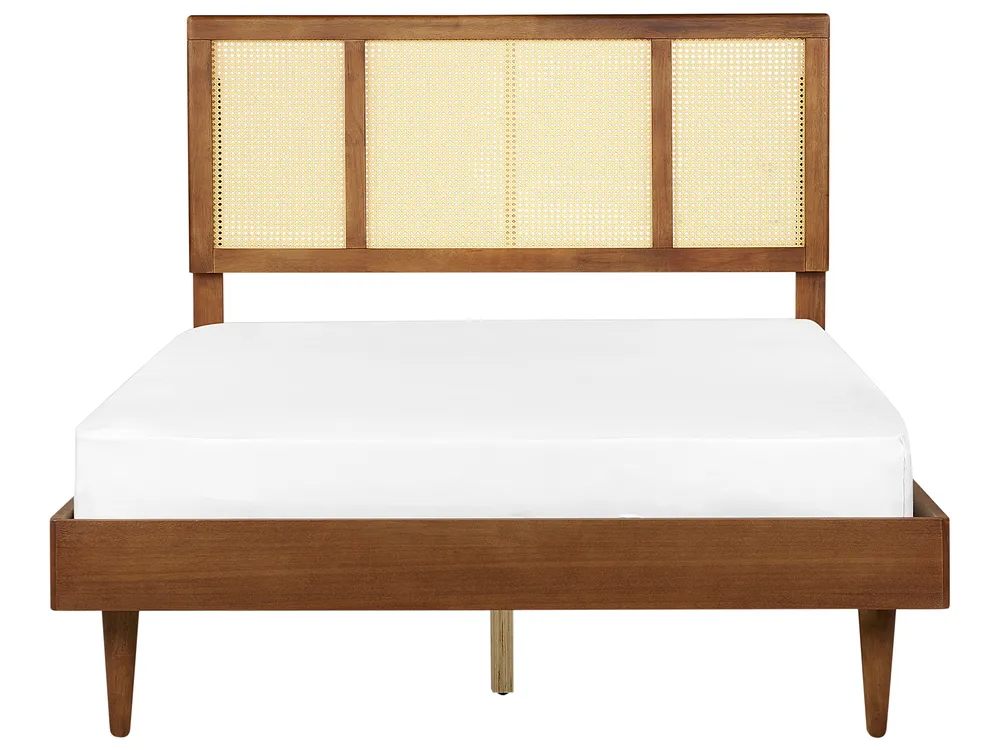 Bed Rattan AURAY 140 x 200 cm (EU Double) Brown_943866