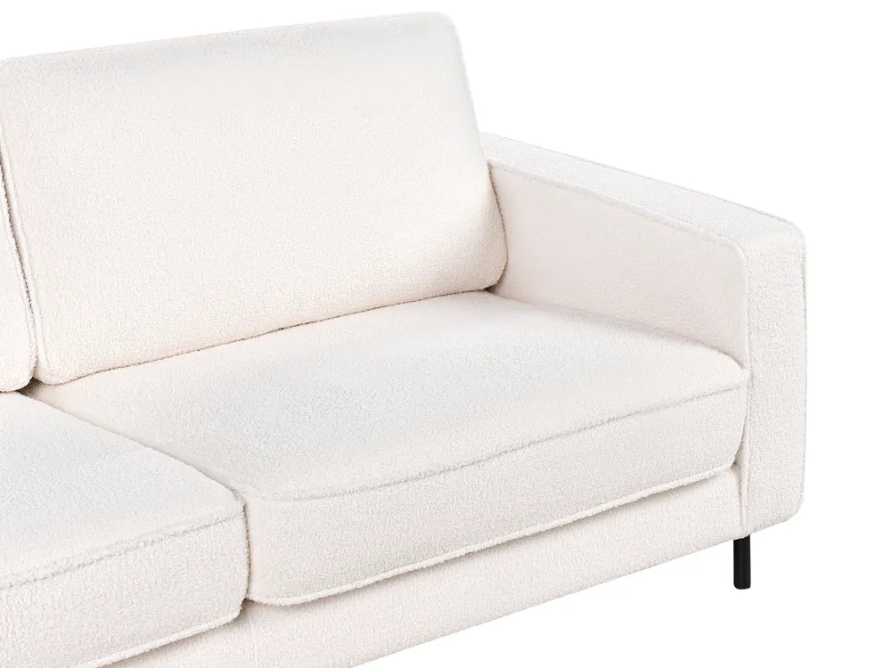 Set da salotto 4 posti SAVALEN Bouclé Bianco_964504