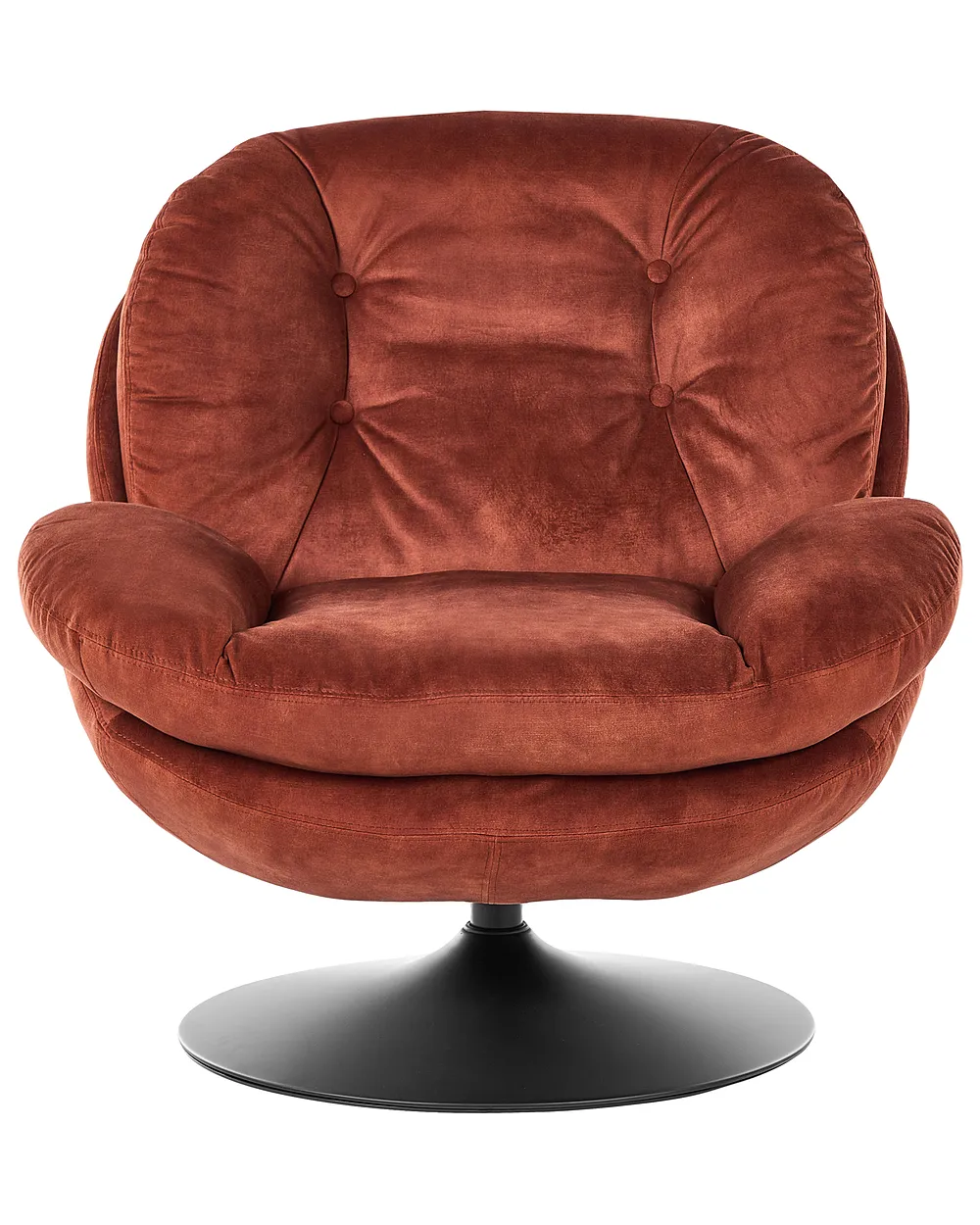 Swivel Armchair NOLVIK Velvet Golden Brown_1156210