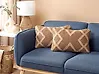 Set of 2 Decorative Cushions GOPI 30 x 50 cm Jute Light Brown Geometric Pattern